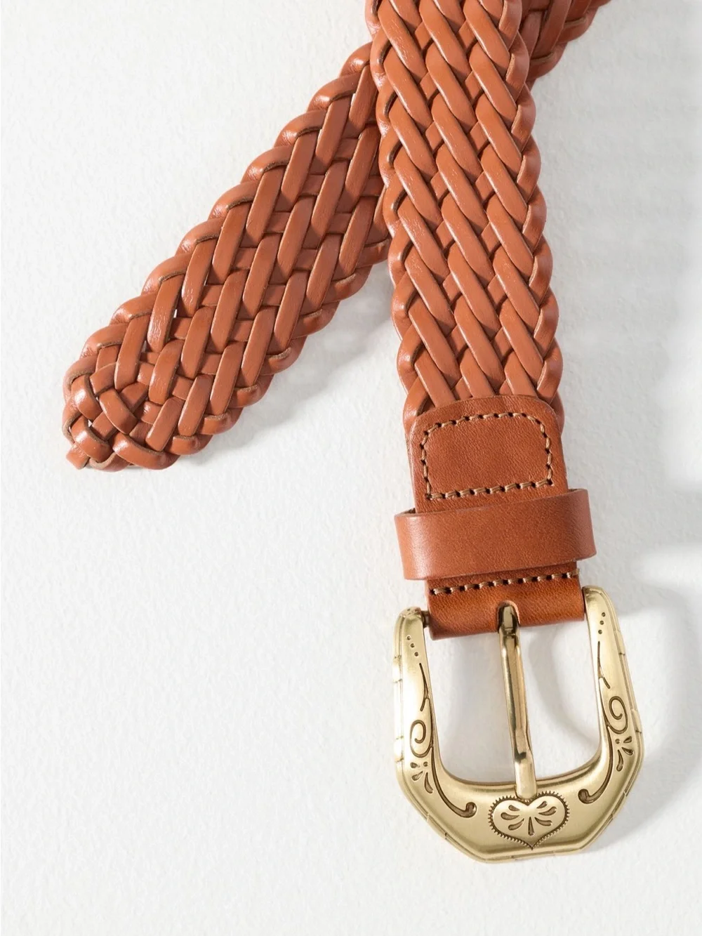 Anthropologie Western Buckle Woven Belt